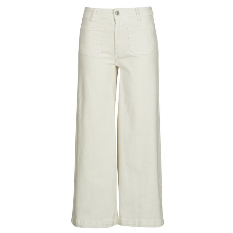 Jeans Flare Pepe jeans HIGH RISE WIDE CROP TANIA POCKET Bianco Jeans Flare Donna - 1
