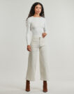 Jeans Flare Pepe jeans HIGH RISE WIDE CROP TANIA POCKET Bianco Jeans Flare Donna - 2