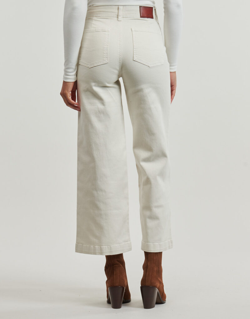 Jeans Flare Pepe jeans HIGH RISE WIDE CROP TANIA POCKET Bianco Jeans Flare Donna - 4