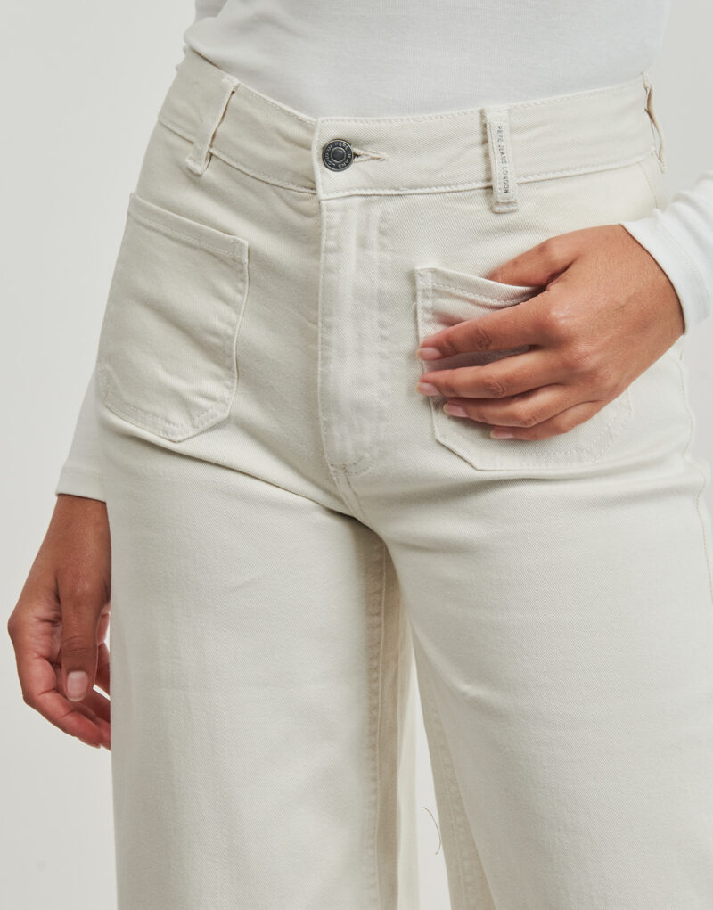 Jeans Flare Pepe jeans HIGH RISE WIDE CROP TANIA POCKET Bianco Jeans Flare Donna - 5