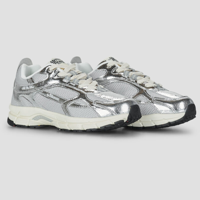 The Mercer Brand  The Re-Run Cracked  Argento -  Sneakers basse Donna - 2