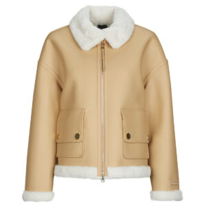 Giacca in pelle  Armani Exchange  BLOUSON JACKET  Beige -   Giacche in pelle Donna