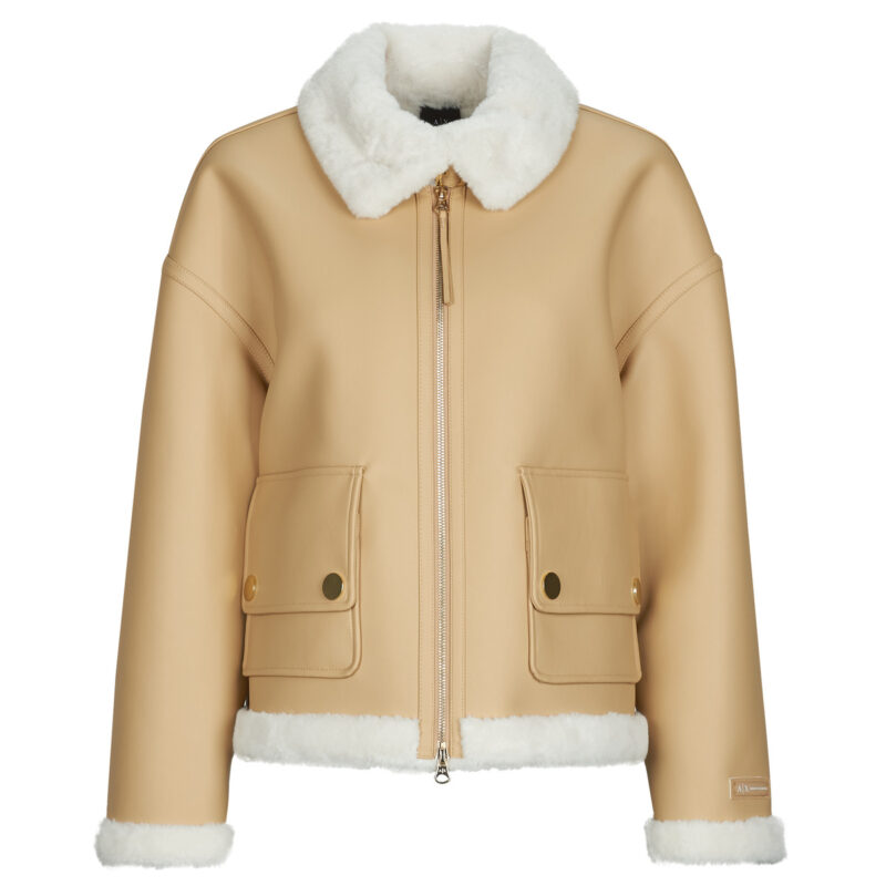 Giacca in pelle  Armani Exchange  BLOUSON JACKET  Beige -   Giacche in pelle Donna - 1