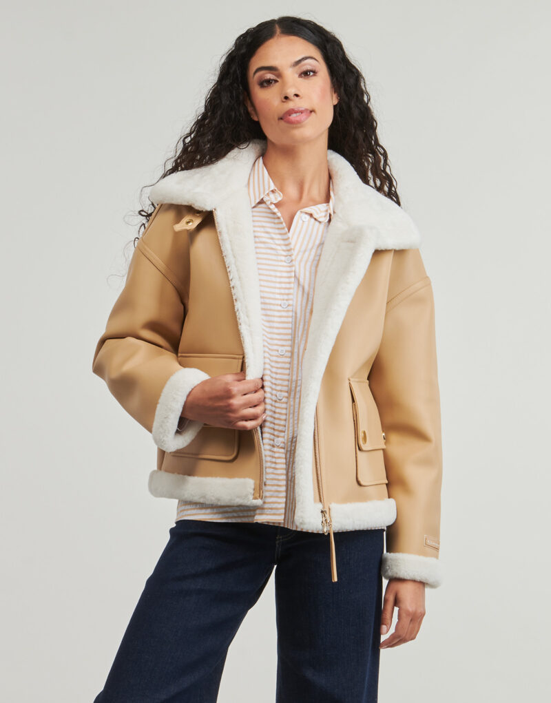Giacca in pelle  Armani Exchange  BLOUSON JACKET  Beige -   Giacche in pelle Donna - 2