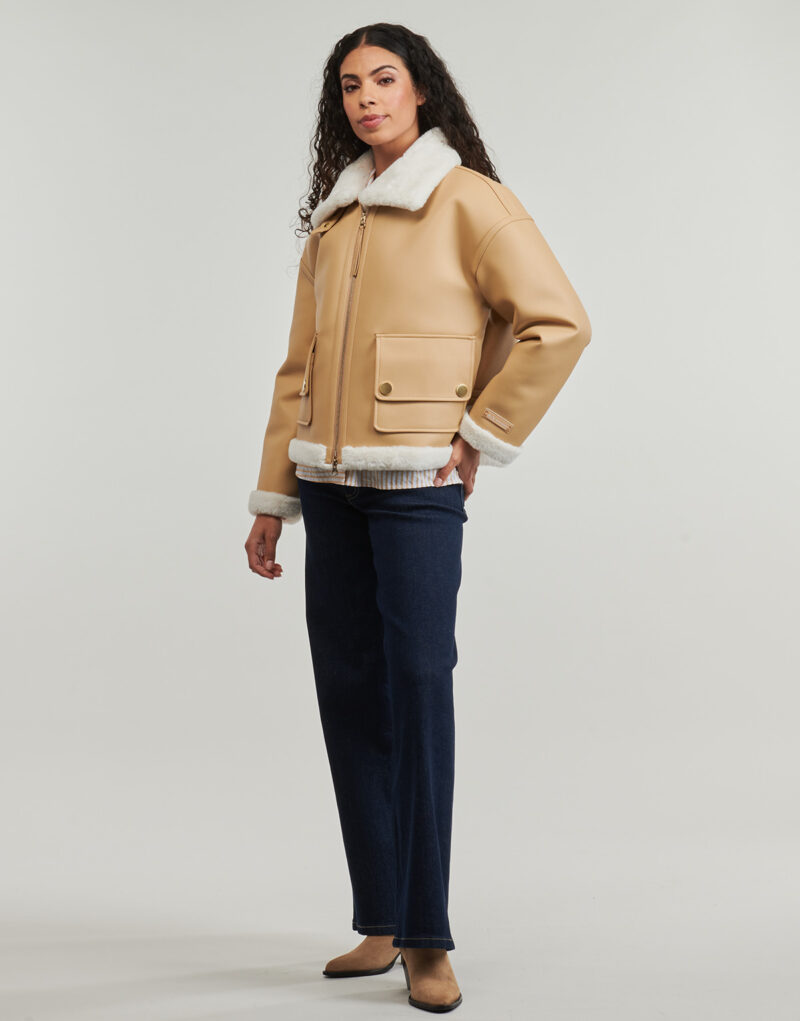 Giacca in pelle  Armani Exchange  BLOUSON JACKET  Beige -   Giacche in pelle Donna - 3
