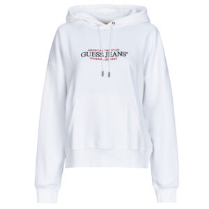 Felpe con cappuccio  Guess  GJ HOOD OS AMERICAN  Bianco -  Felpe con cappuccio Abbigliamento Donna