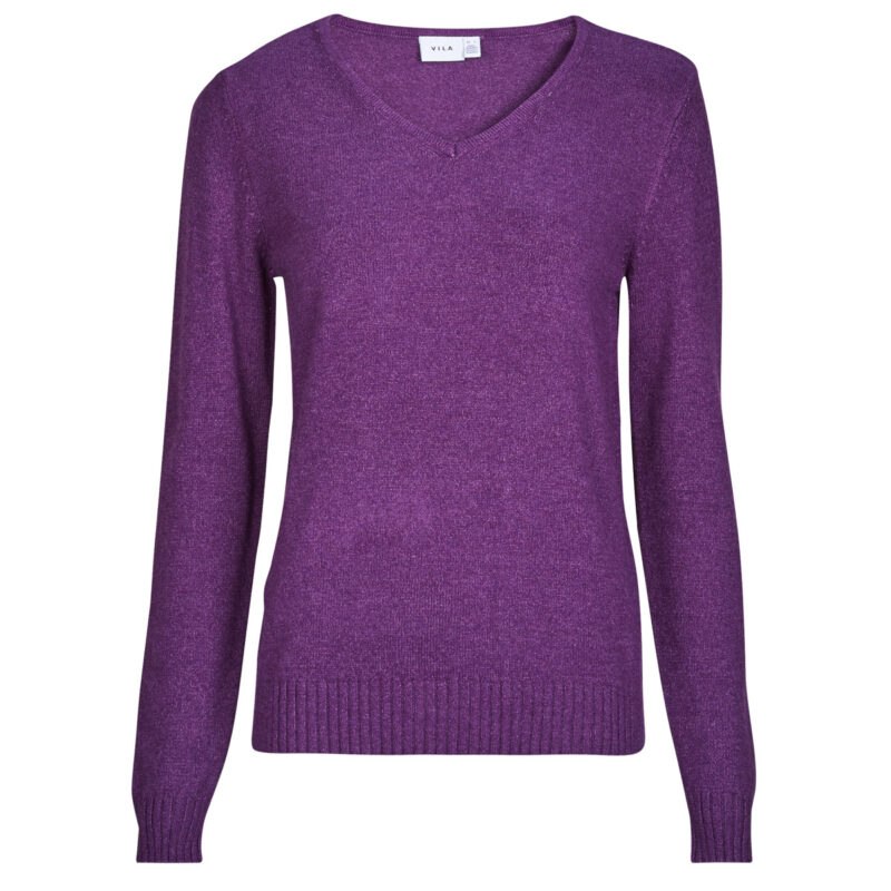 Maglione  Vila  VIRIL REV V-NECK L/S  Viola -  Maglioni Donna - 1