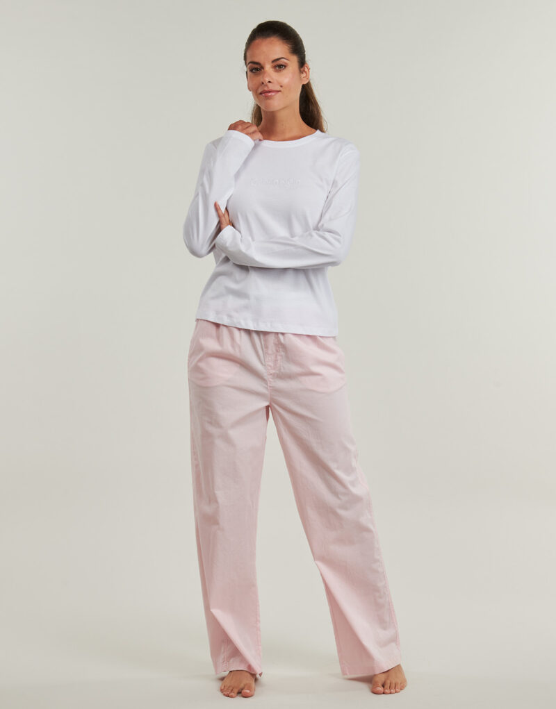 Completi pigiami Calvin Klein Jeans LS PANT SET Rosa Completi pigiami Donna - 2