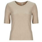 T-shirt Only Play ONPSEREN ON 2/4 REG RIB Beige T-shirt maniche corte Donna - 1