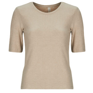 T-shirt  Only Play  ONPSEREN ON 2/4 REG RIB  Beige -  T-shirt maniche corte Donna