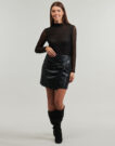 Gonne corte Vero Moda VMGAWN MW PU SHORT Nero Gonne corte Donna - 2