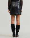 Gonne corte Vero Moda VMGAWN MW PU SHORT Nero Gonne corte Donna - 4