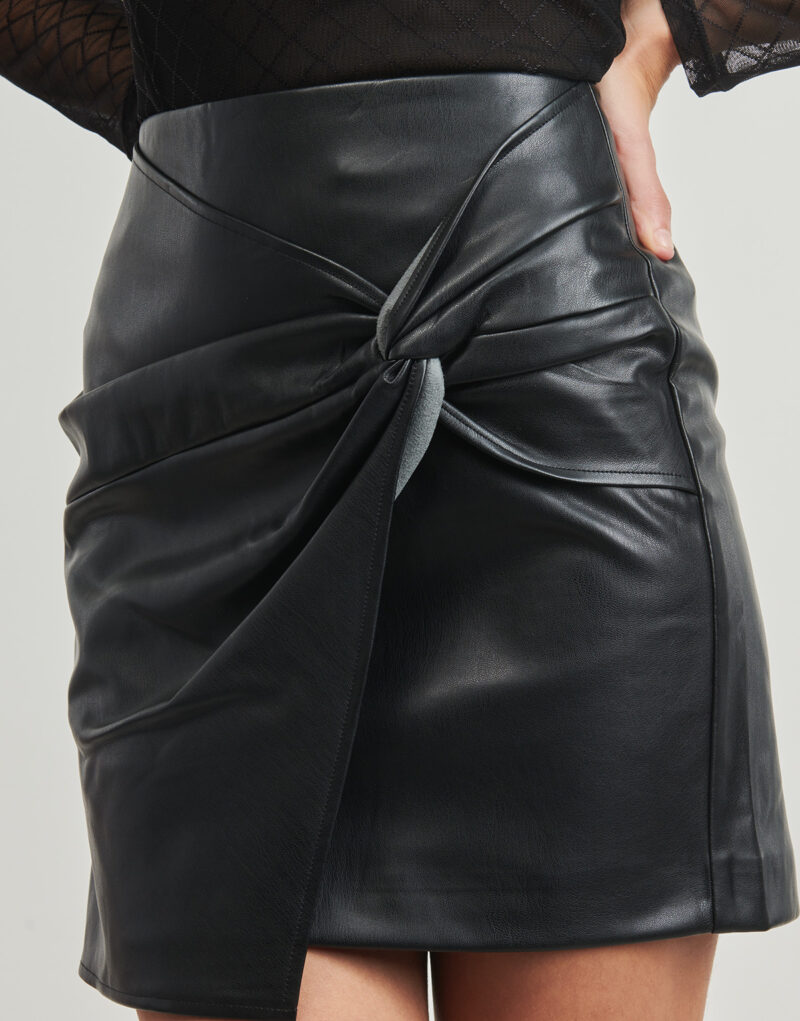 Gonne corte Vero Moda VMGAWN MW PU SHORT Nero Gonne corte Donna - 5