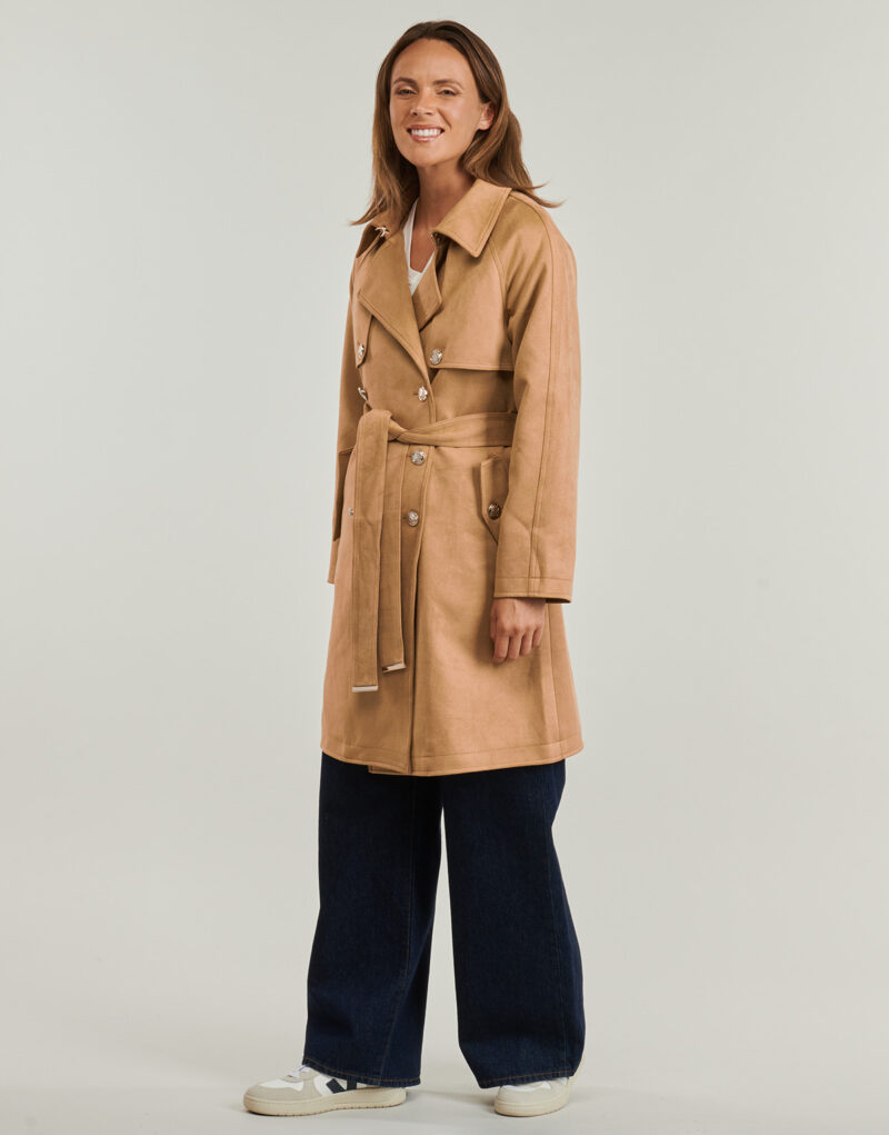 Trench  Morgan  GSUEDE  Beige -   Trench Donna - 3