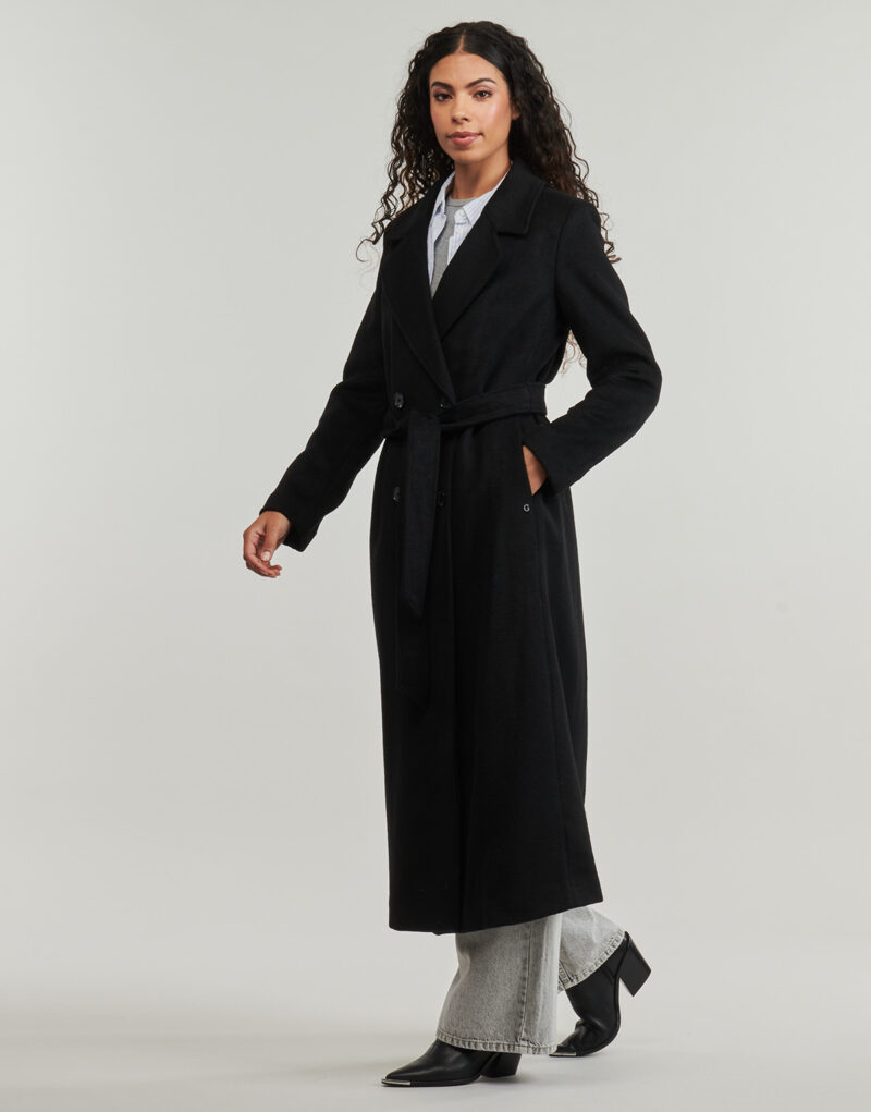 Manteau Guess LORENZA LONG Noir - Manteauelle Donna - 3
