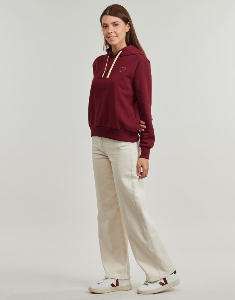 Felpe au cappuccio Only Sweat-shirts &agrave; capuche ONLNOLI Bordeaux pour femmes - 3