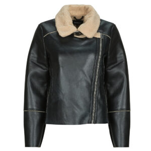 Giacca in pelle  Only  ONLDORA BONDED  Nero -   Giacche in pelle Donna