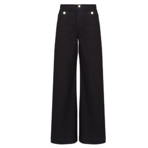 Jeans Flare  Only  ONLMADELINE HW WID POCKET  Nero -  Jeans Flare Donna