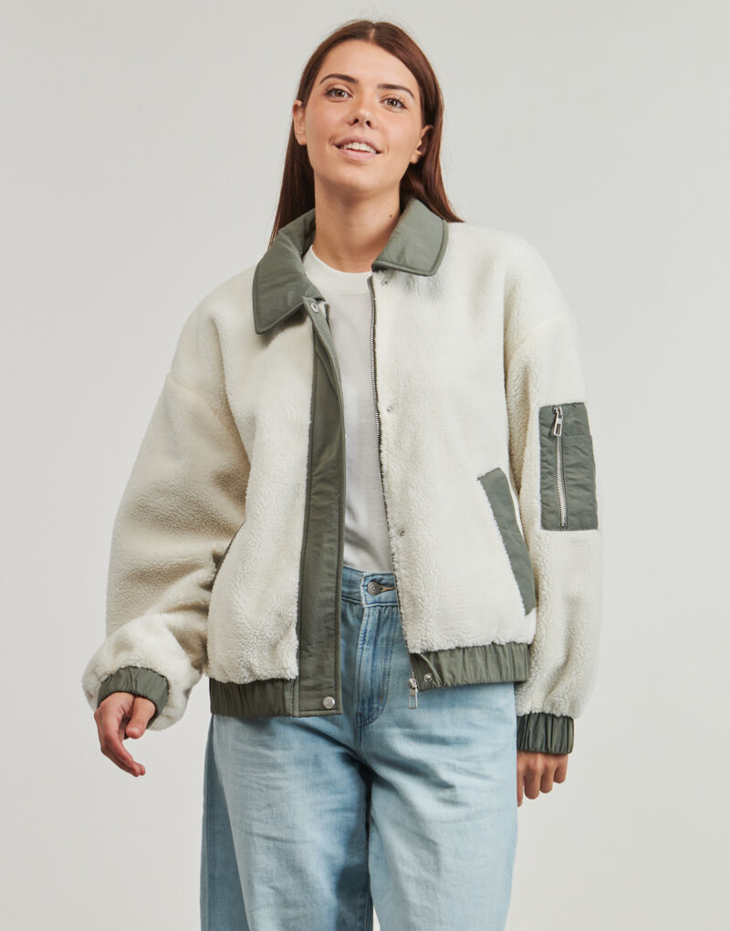 Giubbotto Only ONLSIENA TEDDY MIX JACKET Beige Giubbotti Donna - 2