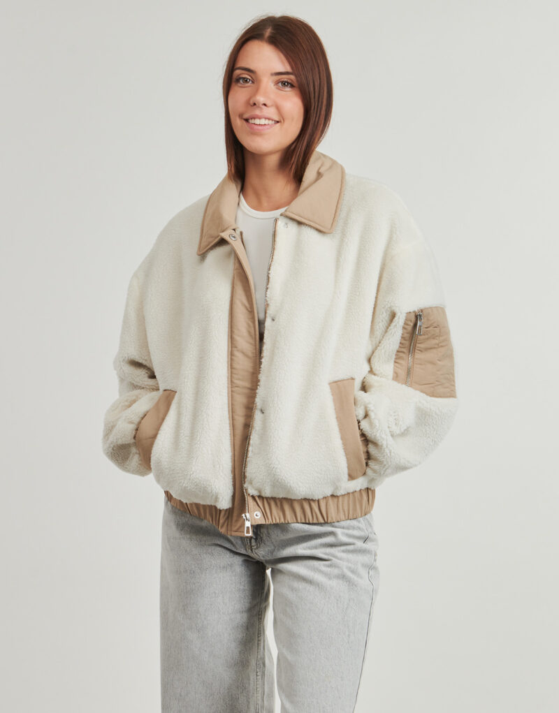Giubbotto  Only  ONLSIENA TEDDY MIX JACKET  Beige -  Giubbotti Donna - 2
