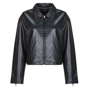 Giacca in pelle  Only  ONLNICKI FAUX LEATHER  Nero -   Giacche in pelle Donna