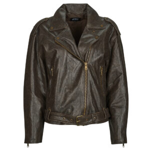 Giacca in pelle  Only  ONLCOLE FAUX LEATHER  Marrone -   Giacche in pelle Donna