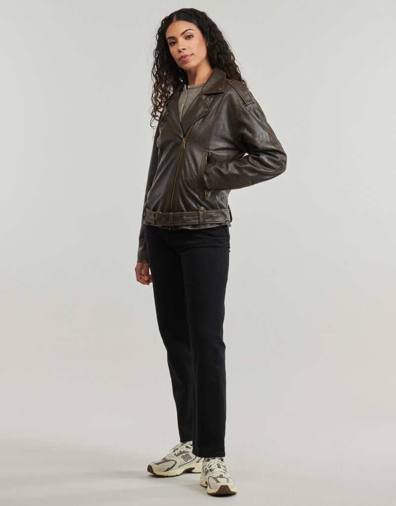 Giacca in pelle Only ONLCOLE FAUX LEATHER Marrone Giacche in pelle Donna - 3