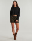 Shorts Only ONLMOON AOP FAUXSUEDE Nero Shorts Donna - 2