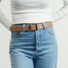 Cintura Emporio Armani TONGUE BELT EW002531 Beige Cinture Donna - 3