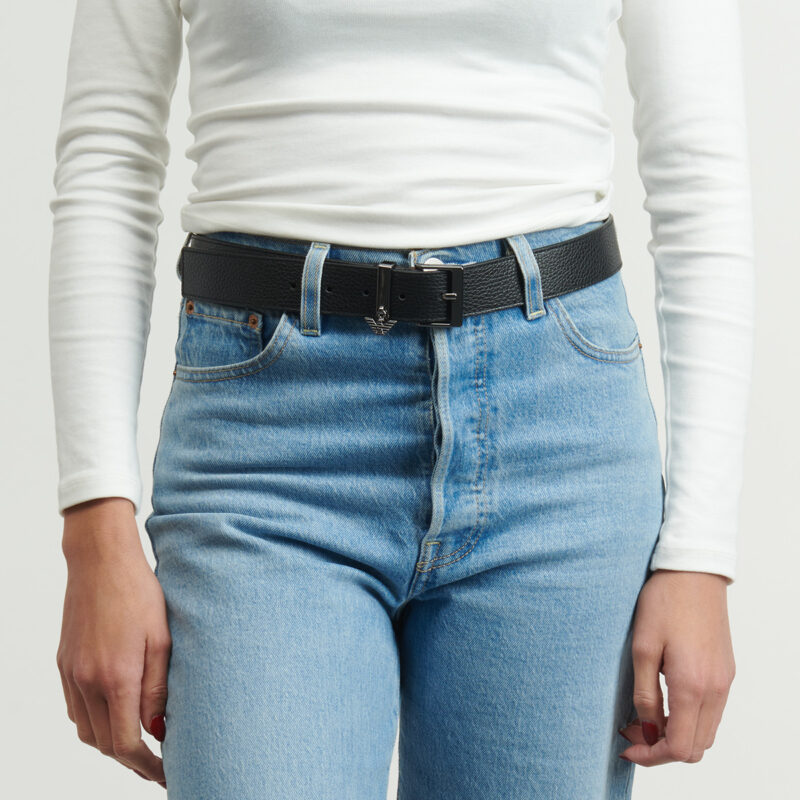 Waist Emporio Armani TONGUE BELT EW002532 Nero Cinture Donna - 3