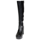 MTNG Botas negras de tac&oacute;n para mujer, talla 3 (50522)