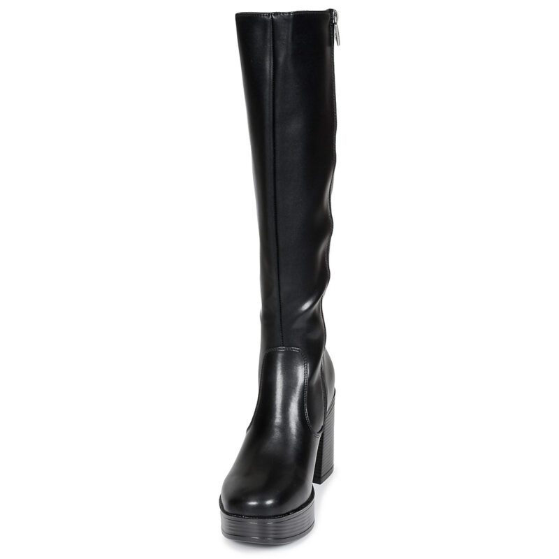 MTNG Botas negras de tac&oacute;n para mujer, talla 3 (50522)