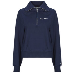 Felpe  Tommy Hilfiger  CLASSIC SCRIPT FLEECE HALF-ZIP  Blu -   Felpe Abbigliamento Donna