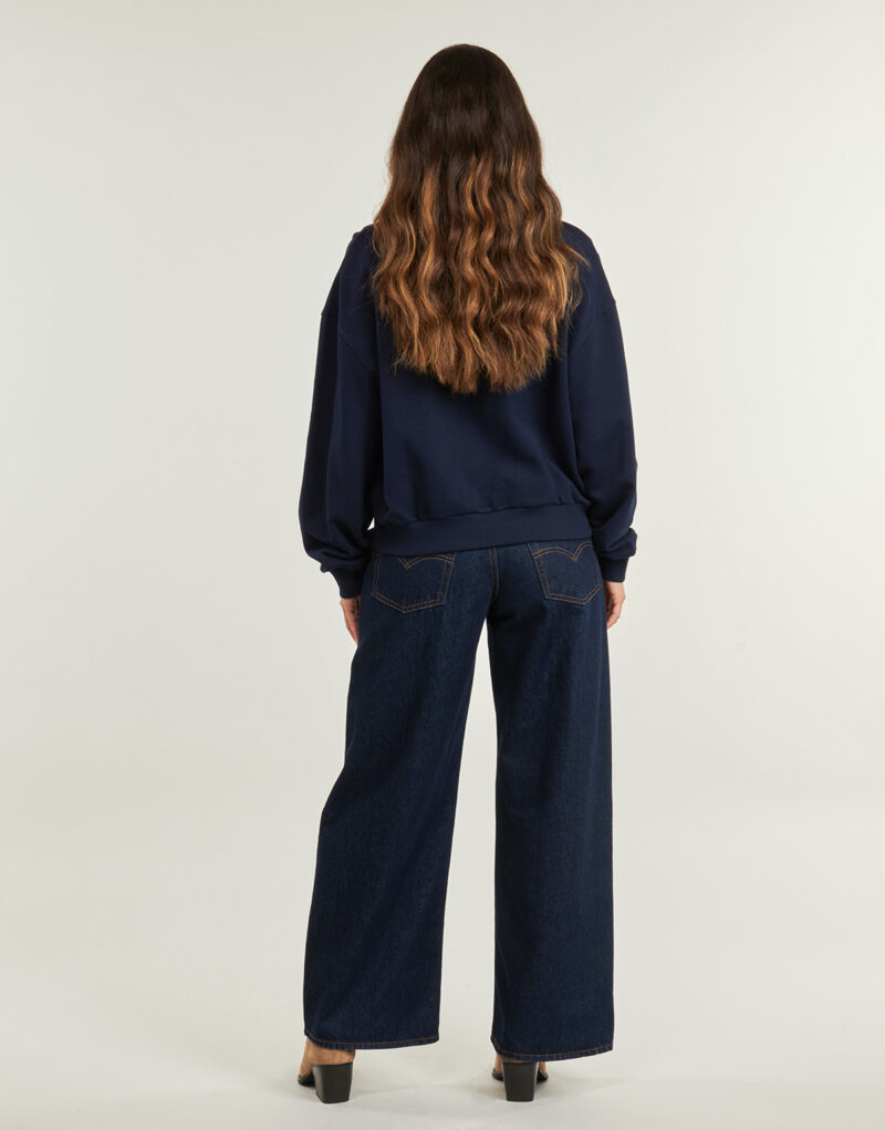 Felpe Tommy Hilfiger CLASSIC SCRIPT TERRY SWEATSHIRT Blu Felpe Donna - 4