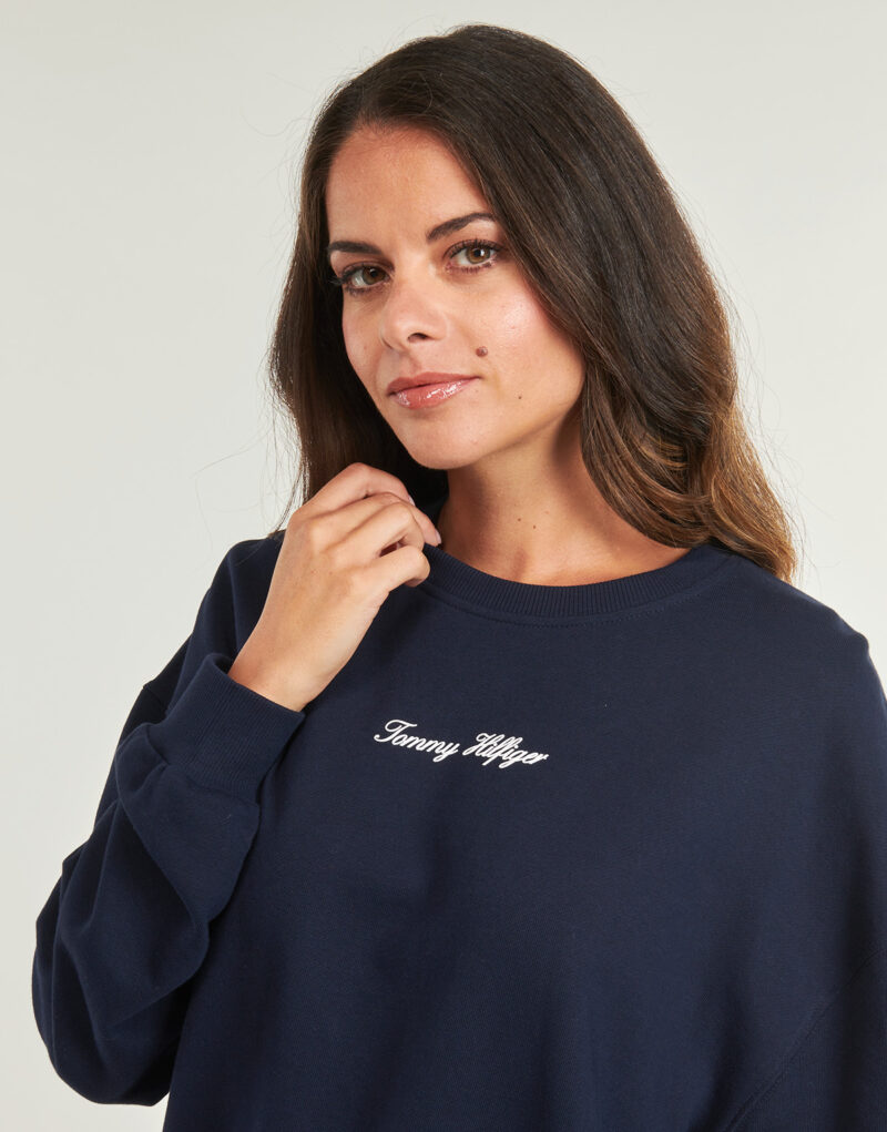 Felpe Tommy Hilfiger CLASSIC SCRIPT TERRY SWEATSHIRT Blu Felpe Donna - 5
