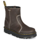 Dr. Martens ZebZag Rigger Rigger Boot Dark Brown Wyoming Marrone Stivaletti Donna - 1