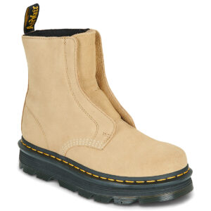 Dr. Martens  ZebZag Lace Less Laceless Boot Savannah Tan EH Suede  Beige -  Stivaletti Donna