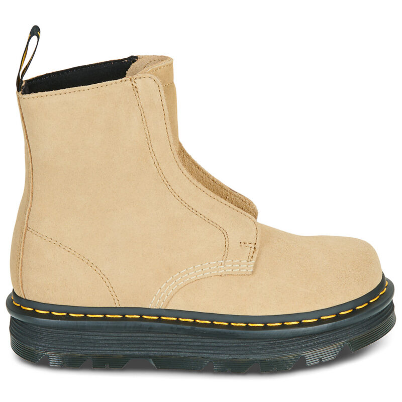Dr. Martens ZebZag Lace Less Laceless Boot Savannah Tan EH Suede Beige Stivaletti Donna - 2