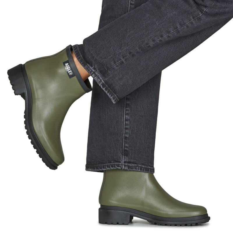 Aigle FULFEEL LOW Khaki Rain Boots Women - 8