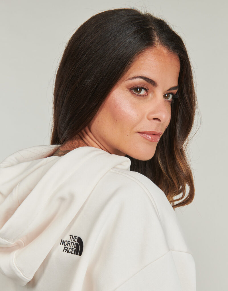Sweat &agrave; capuche oversize The North Face W Essential blanc pour femme - Taille 5