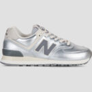 Baskets basses New Balance 574 argent&eacute;es pour femme - Pointure 1