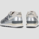 Baskets basses New Balance 574 argent&eacute;es pour femme - Pointure 3