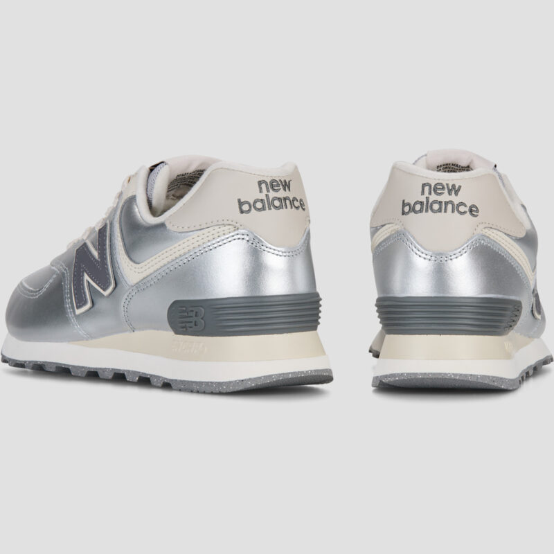 Baskets basses New Balance 574 argent&eacute;es pour femme - Pointure 3
