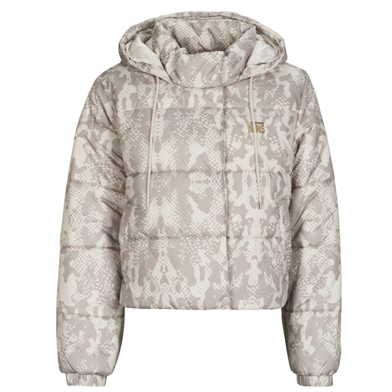 Vans MTE Hillgate AOP Cropped Puffer Jacket Beige Women's Down Jackets - 1