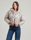 Vans MTE Hillgate AOP Cropped Puffer Jacket Beige Women's Down Jackets - 2
