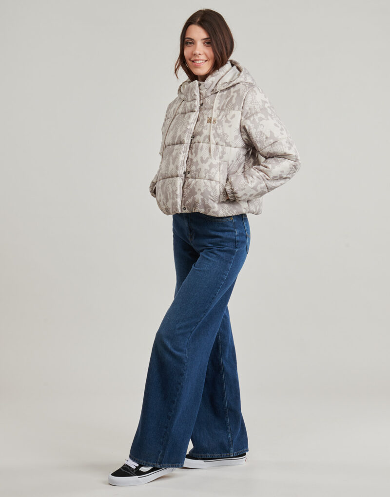 Vans MTE Hillgate AOP Cropped Puffer Jacket Beige Women's Down Jackets - 3
