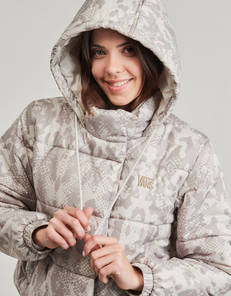 Vans MTE Hillgate AOP Cropped Puffer Jacket Beige Women's Down Jackets - 5
