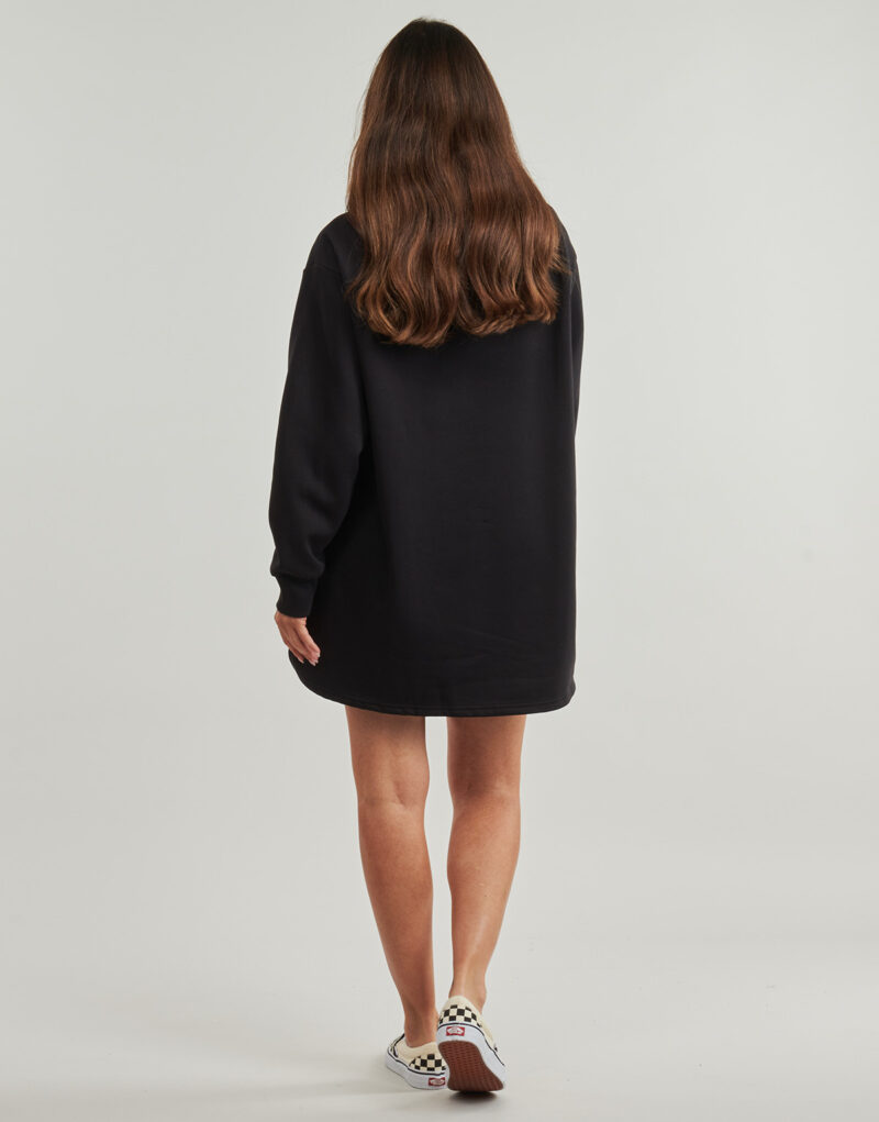 Kurzes Kleid Vans FLEECE DRESS Schwarz Kurze Kleider Damen - 4