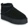 Colors of California PLATFORM SHEEPSKIN BOOT Nero Stivaletti Donna