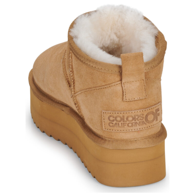 Colors of California PLATFORM SHEEPSKIN BOOT Marrone Stivaletti Donna - 5